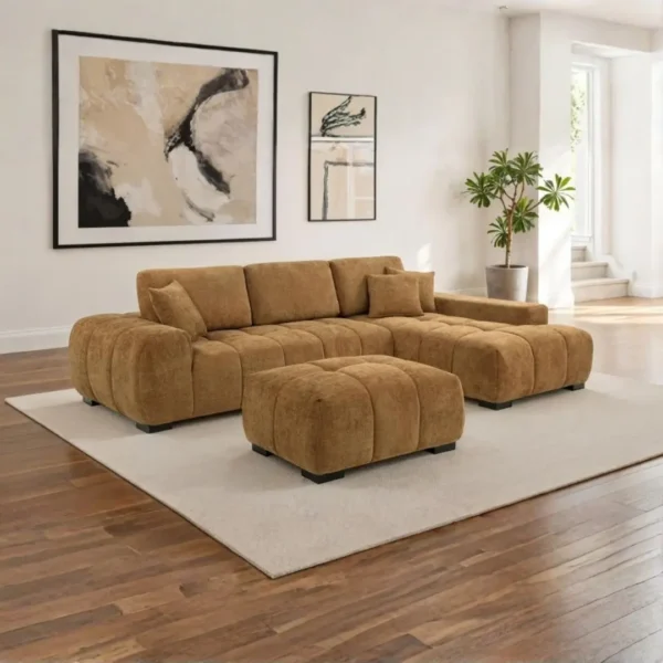 Octavia Chaise Sectional Sofa By Coaster Furniture - Image 4