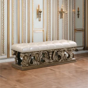 Constantine Gold Bench for Bedroom by ACME