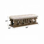 Constantine Gold Bench for Bedroom by ACME - Image 4