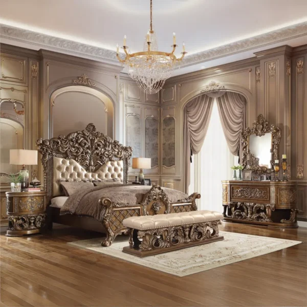 Constantine Leather King Bed by ACME - Image 6