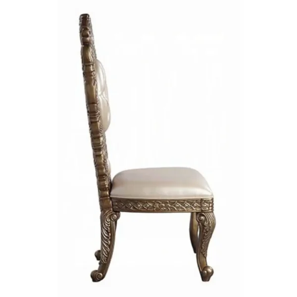Constantine Leather Side Chair Set of 2 by ACME - Image 2