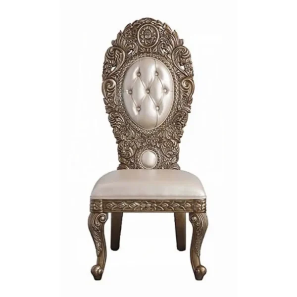 Constantine Leather Side Chair Set of 2 by ACME - Image 3