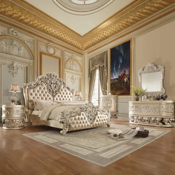 Vatican EK King Bed Tufted by ACME - Image 6