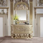 Vatican Champagne Dining Server Cabinet by ACME