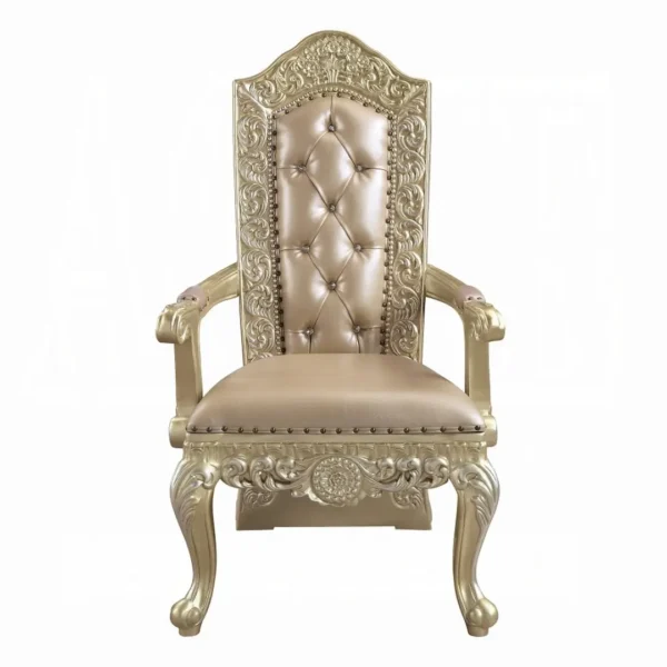 Vatican Leather Arm Dining Chair Set of 2 by ACME - Image 2
