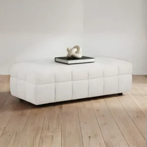 Amara Ivory Upholstered Ottoman By Coaster Furniture