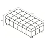 Amara Ivory Upholstered Ottoman By Coaster Furniture - Image 6