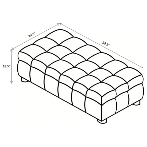 Amara Ivory Upholstered Ottoman By Coaster Furniture - Image 6