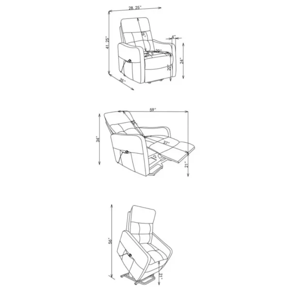 Dayes Upholstered Lift Chair Recliner By Coaster Furniture - Image 13