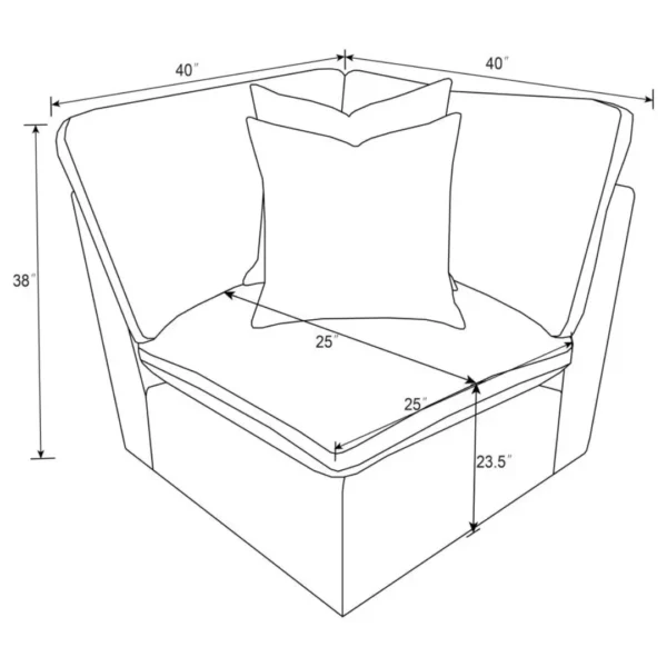 Collins Modular Corner Wedge Sofa By Coaster Furniture - Image 10