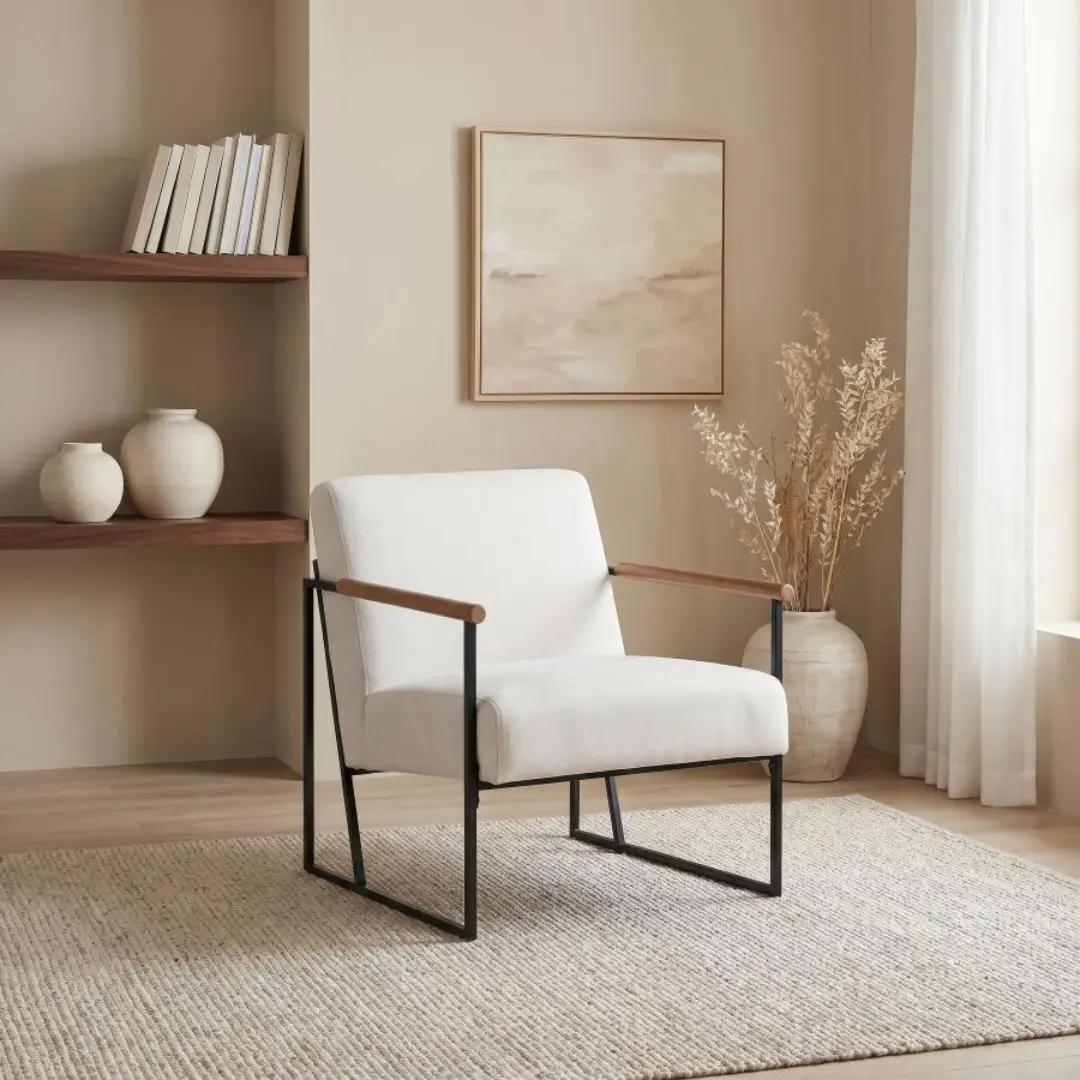 Monsen Fabric Metal Frame Accent Chair By Coaster Furniture | U-Trade Furniture Monsen Fabric Metal Frame Accent Chair By Coaster Furniture - Image 1