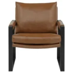 Rosalind Brown Leather Accent Chair By Coaster Furniture - Image 2
