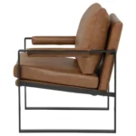 Rosalind Brown Leather Accent Chair By Coaster Furniture - Image 3