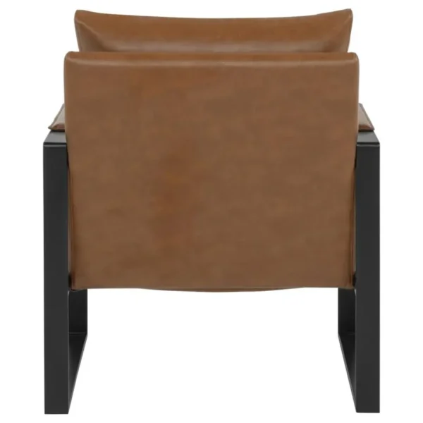 Rosalind Brown Leather Accent Chair By Coaster Furniture - Image 5