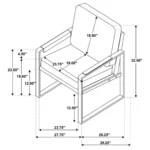 Rosalind Brown Leather Accent Chair By Coaster Furniture - Image 7