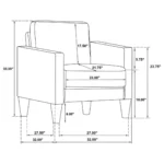 Ruth Velvet Upholstered Chair By Coaster Furniture - Image 7