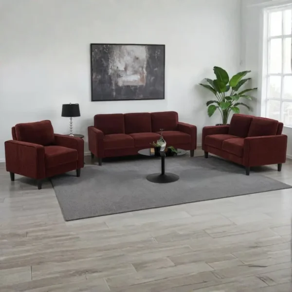 Ruth 3 Piece Upholstered Sofa Set By Coaster Furniture - Image 3