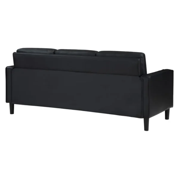 Ruth Upholstered Black Leather Sofa By Coaster Furniture - Image 4