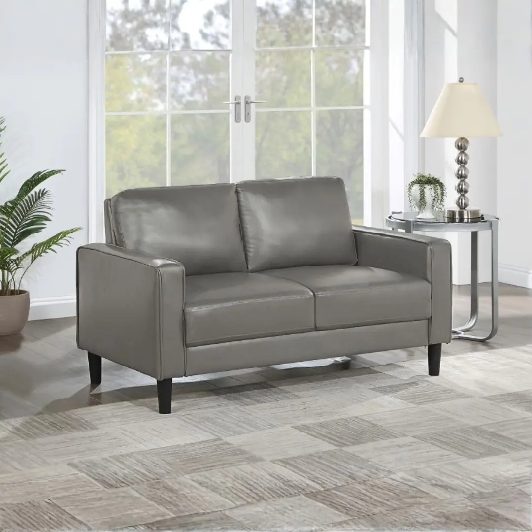 Ruth Upholstered Loveseat Track Arm By Coaster Furniture | U-Trade Furniture Ruth Upholstered Loveseat Track Arm By Coaster Furniture - Image 1