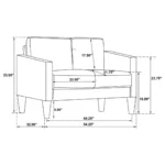Ruth Upholstered Loveseat Track Arm By Coaster Furniture - Image 9