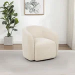 Gerley Chenille Beige Swivel Accent Chair By Coaster Furniture