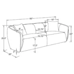 Aleisha Fabric Modern Upholstered Sofa By Coaster Furniture - Image 8