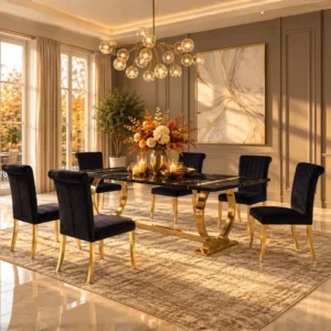 Horley 7 Pc Glam Dining Table Set by Furniture of America