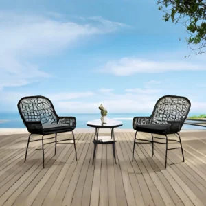 Zalika Black Outdoor Seating Set By Furniture of America
