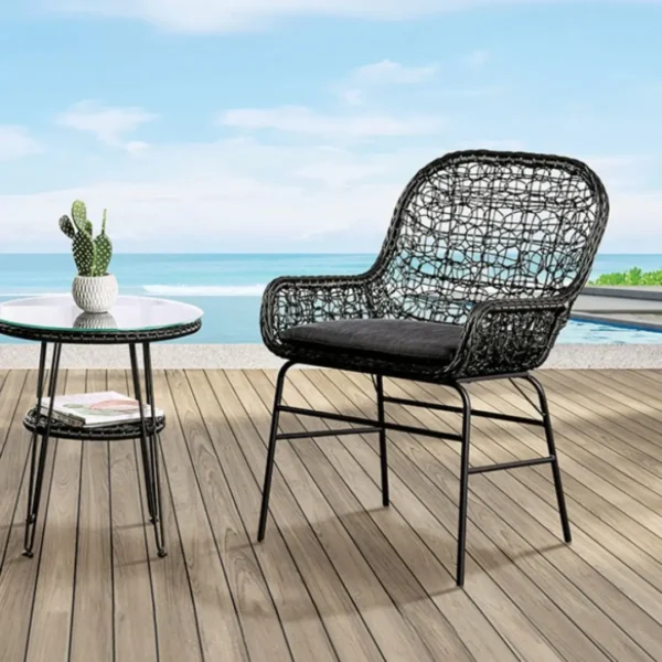 Zalika Black Outdoor Seating Set By Furniture of America - Image 2