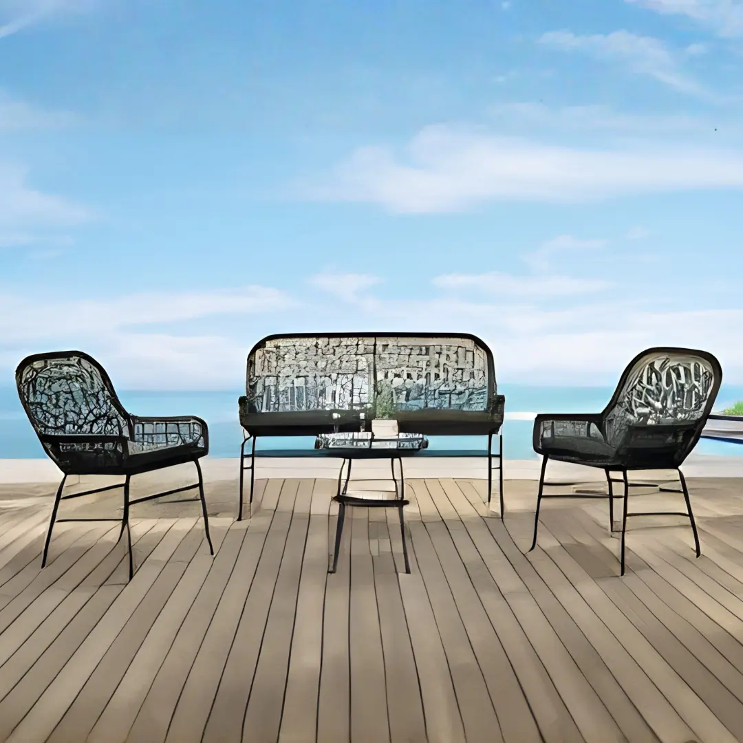 Zalika 4 Piece Outdoor Furniture Set By Furniture of America | U-Trade Furniture Zalika 4 Piece Outdoor Furniture Set By Furniture of America - Image 1