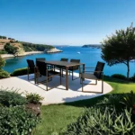 Oswego Black Outdoor Dining Set By Furniture of America