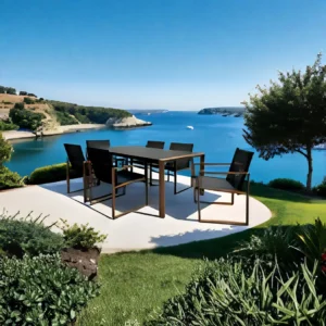 Oswego Black Outdoor Dining Set By Furniture of America
