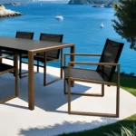 Oswego Black Outdoor Dining Set By Furniture of America - Image 2