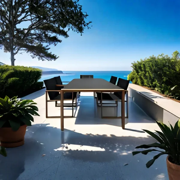 Oswego Black Outdoor Dining Set By Furniture of America - Image 3