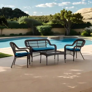Oliveri Brown 4-Piece Patio Set By Furniture of America