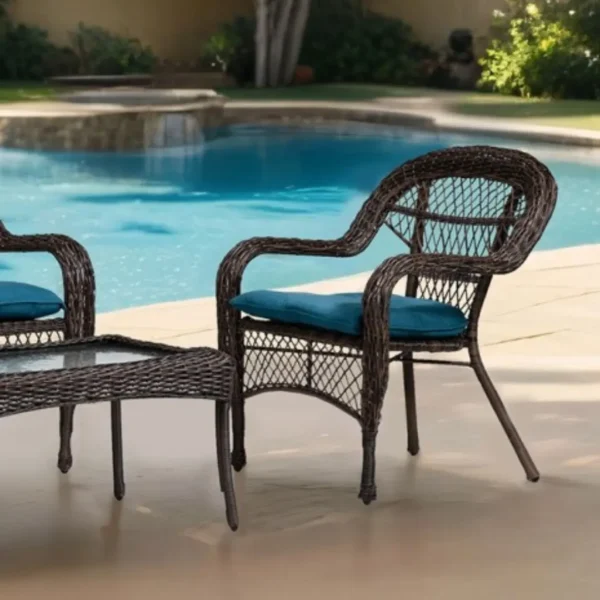 Oliveri Brown 4-Piece Patio Set By Furniture of America - Image 2