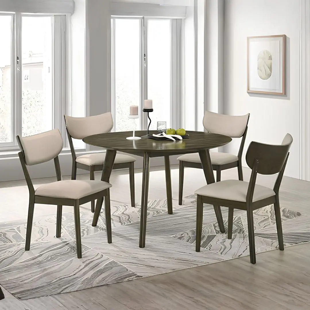 Huttwil Round Dining Table Set for 4 by Furniture Of America | U-Trade Furniture Huttwil Round Dining Table Set for 4 by Furniture Of America - Image 1