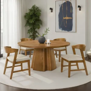 Orsino 5 Pc wood dining table set by Furniture Of America