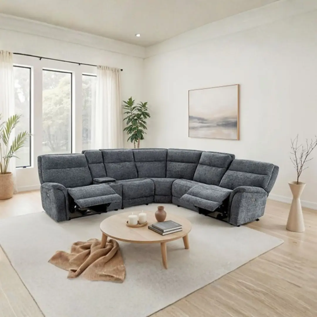 Mattheus Power Reclining Sectional by Furniture of America | U-Trade Furniture Mattheus Power Reclining Sectional by Furniture of America - Image 1