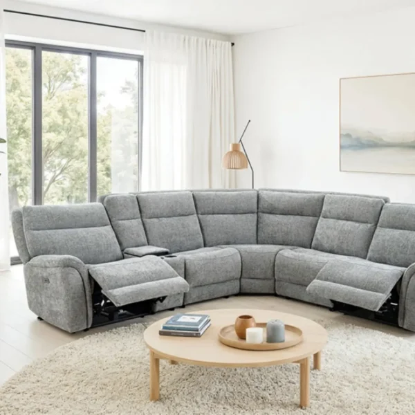 Mattheus Power Reclining Sectional by Furniture of America - Image 10