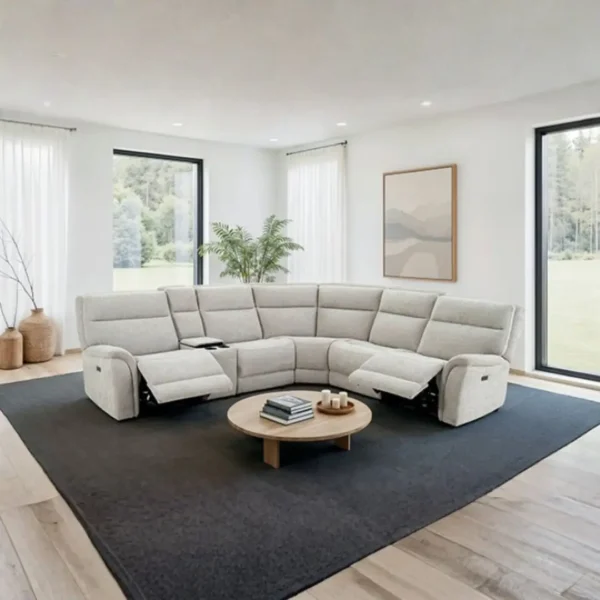 Mattheus Power Reclining Sectional by Furniture of America - Image 11