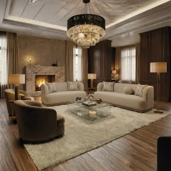 Sarabi Brown Curved Loveseat by Furniture of America - Image 3