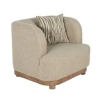 Sarabi Brown Carved Wood Armchair by Furniture of America