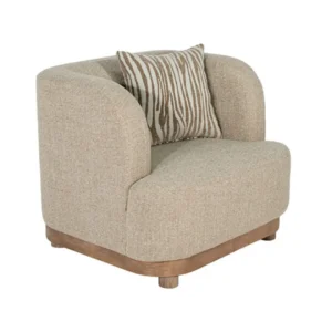 Sarabi Brown Carved Wood Armchair by Furniture of America