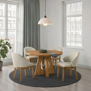Ozark 5 Pc Walnut Dining Table Set by Furniture Of America