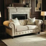 Ammirati Beige Tufted Loveseat by Furniture of America