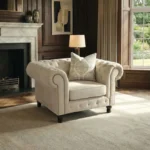 Ammirati Beige Tufted Armchair by Furniture of America