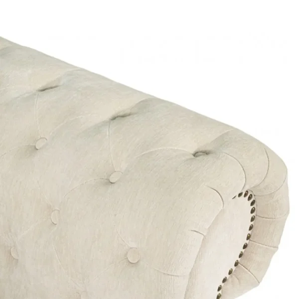 Ammirati Beige Tufted Armchair by Furniture of America - Image 2