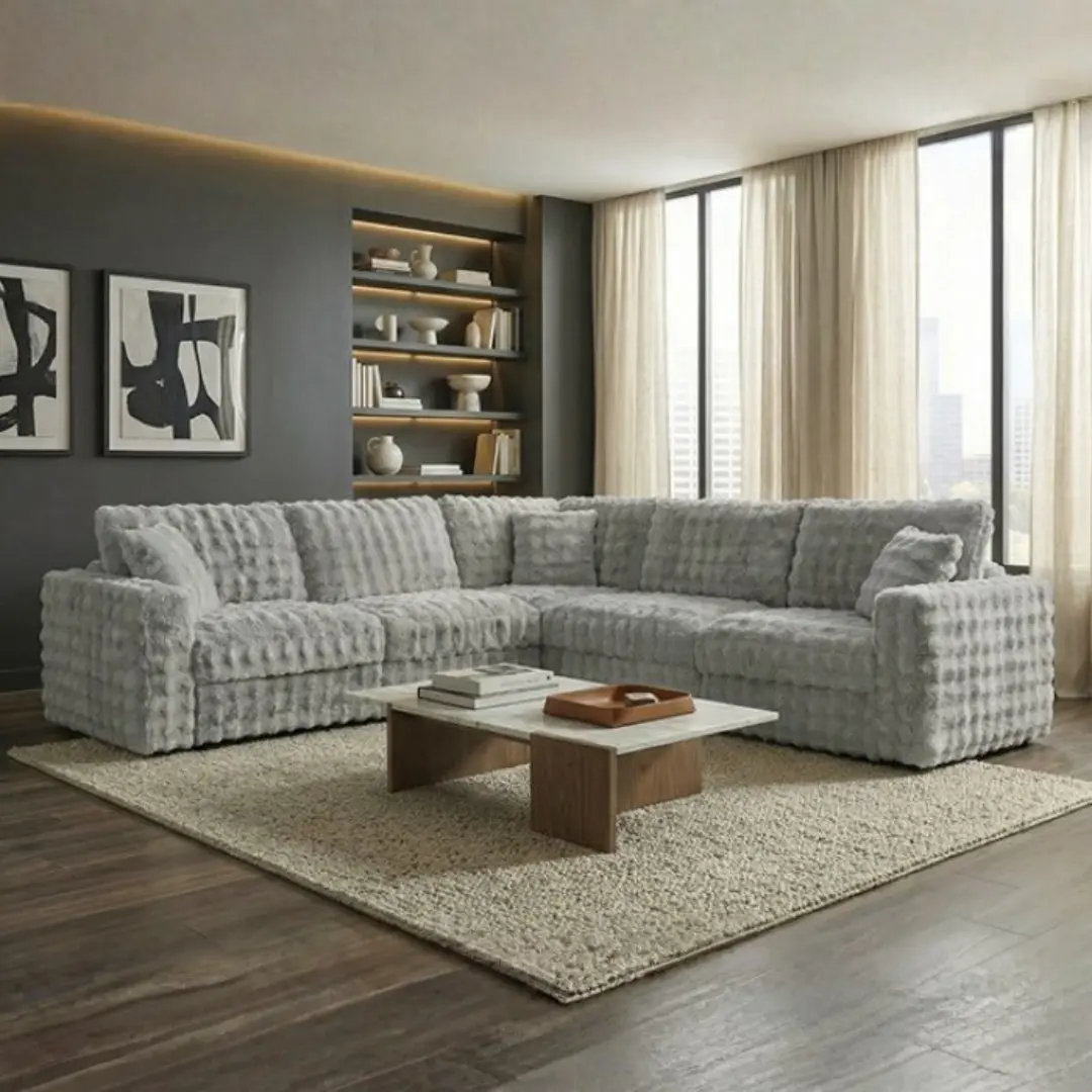 Mckenna L-Shaped Modular Sectional Sofa by Furniture of America | U-Trade Furniture Mckenna L-Shaped Modular Sectional Sofa by Furniture of America - Image 1