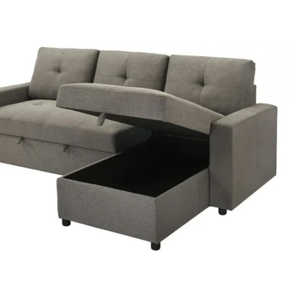 Giorgi Sleeper Sectional Sofa with Storage by Furniture of America - Image 2